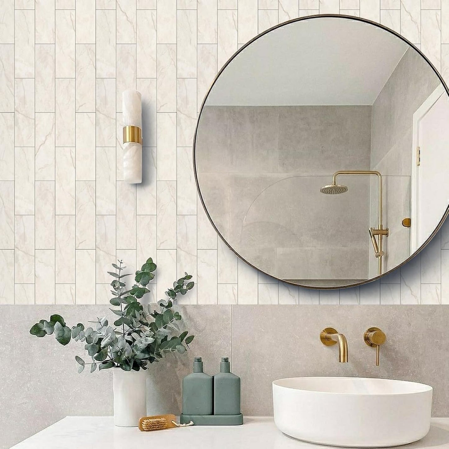 Tilingview 30 PCS Peel and Stick Backsplash Tile for Kitchen/Bathroom/Living Room, 3"x 9" Self-Adhesive Subway Tile for Backsplash, Matte Textures Tiles/Handmade Tiles (Sand Color)