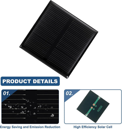 MECCANIXITY 8PCS 1.5V 0.09W 0.06A Mini Solar Panels for Solar Power, Small Solar Photovoltaic Cells Charge DIY Electric Toy Materials Solar System Kits, 1.18" x 1.18"