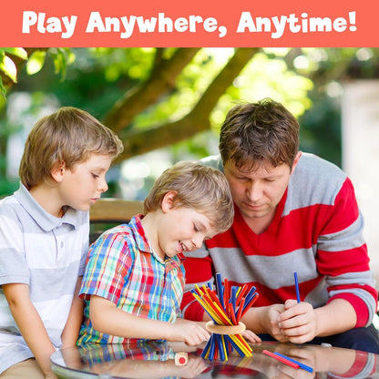 Wanheart Balance & Fun Wooden Stick Toys Family Game for Kids, Adults & Seniors – Enhances Coordination, Focus & Patience Training – Perfect for Family Gatherings, Parties & Travel