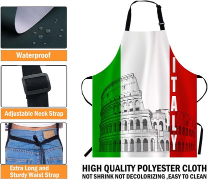 WONDERTIFY Science Education Sketch Apron,Laboratory Chemistry Book Equation Loupe Beaker Flask Glass Bib Apron with Adjustable Neck for Men Women,Suitable for Kitchen Cooking Chef Grill Bistro Apron