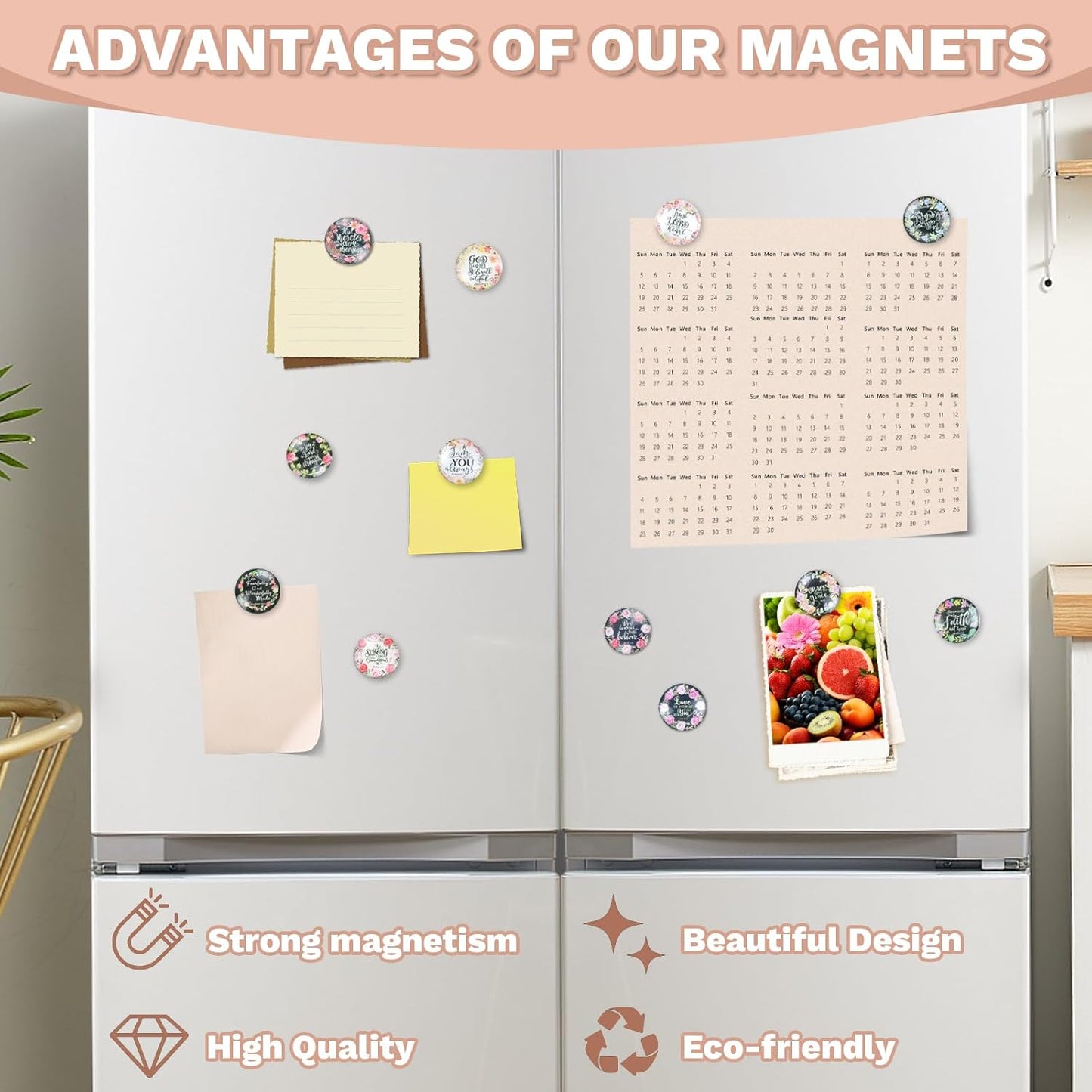 12Pcs Christian Magnets Inspiring Words Refrigerator Magnets with Bible Verses Refrigerator Magnets for Fridge Whiteboard Kitchen Bible Magnets Cute Decorative