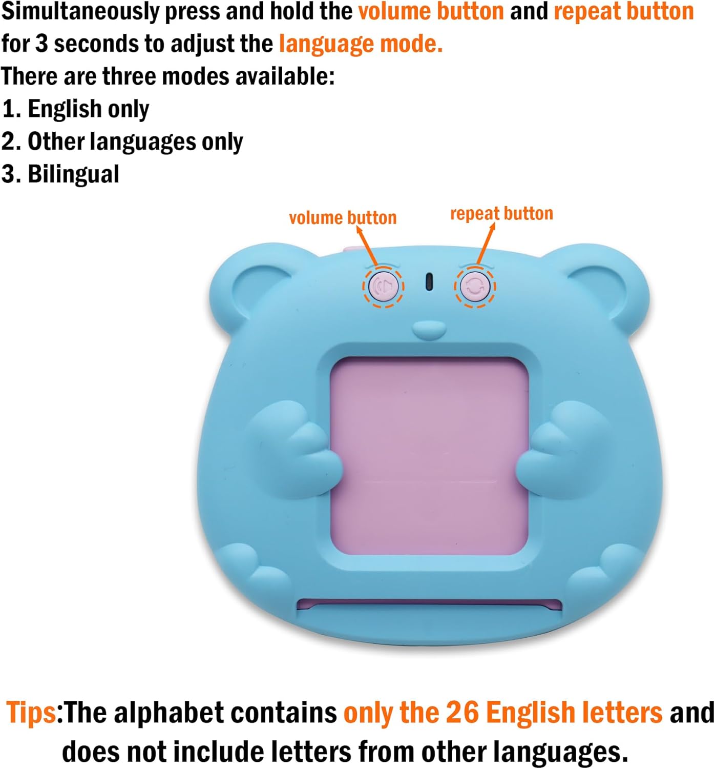 Spanish & English 510 Words Alphabet Bilingual Talking Flash Cards for 3-8 Years Toddlers, Pocket Speech Buddy Therapy Autism Toys, Educational Learning Interactive Toy for Boys Girls Kids Gifts Blue