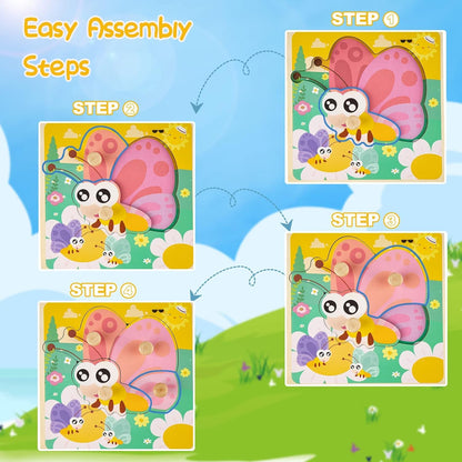 Wooden Puzzles for Toddler Peg Puzzle Toys, Wooden Jigsaw Puzzles Zoo Animal Patterns Puzzle with Handles Educational Montessori Puzzles