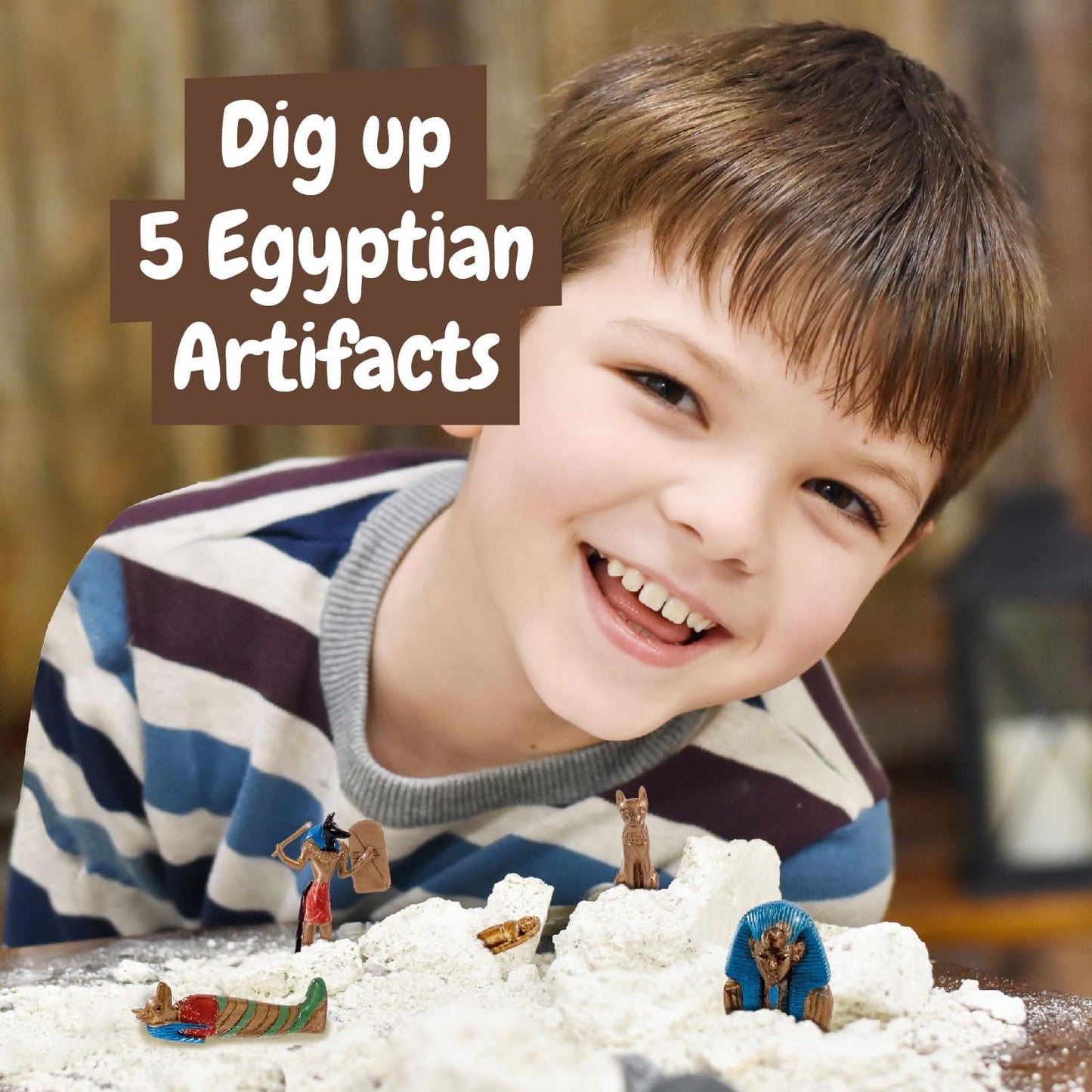 Science4you Egyptian Dig Kit for Kids – Learn About Ancient Egypt with This Dig Kit, Do a Historical Excavation & Discover All 5 Egyptian Statues, an Archeology Gift for Girls & Boys Age 8 9 10 11+