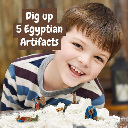 Science4you Egyptian Dig Kit for Kids – Learn About Ancient Egypt with This Dig Kit, Do a Historical Excavation & Discover All 5 Egyptian Statues, an Archeology Gift for Girls & Boys Age 8 9 10 11+