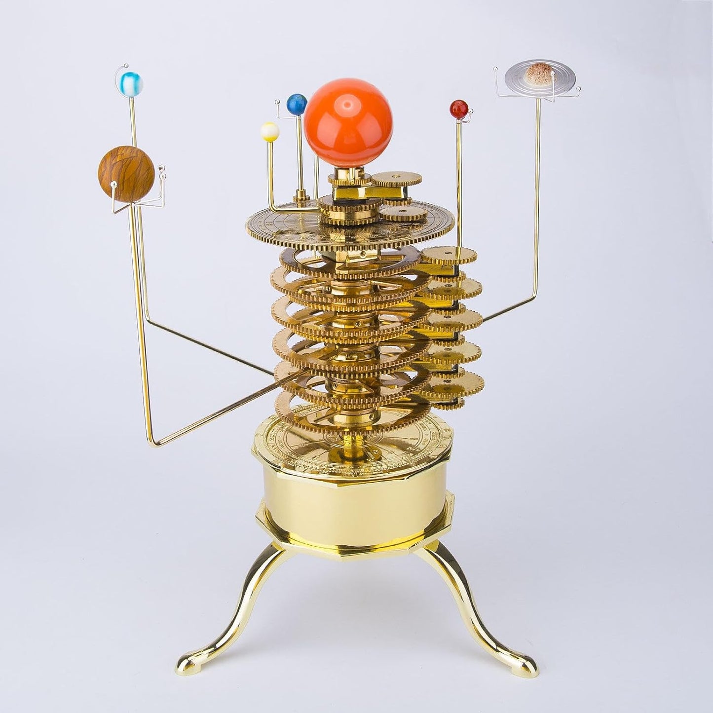 Solar System Model Kit, 200PCS Metal Orrery DIY Assembly Solar System 8 Planet Display Model, Educational STEM Planetarium with Moving Planets for Adults