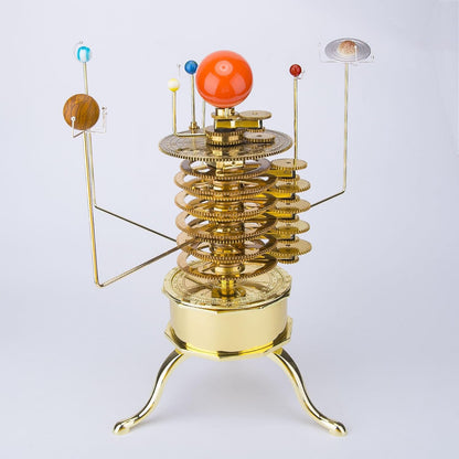 Solar System Model Kit, 200PCS Metal Orrery DIY Assembly Solar System 8 Planet Display Model, Educational STEM Planetarium with Moving Planets for Adults
