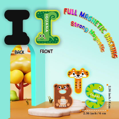 Fridge Magnets for Toddlers 1-3, Alphabet Magnets, Magnetic Alphabet Letters, ABC Magnets for Toddlers 1-3 Refrigerator, Letter Magnets for Fridge, Magnetic Toys for Toddlers 1-3