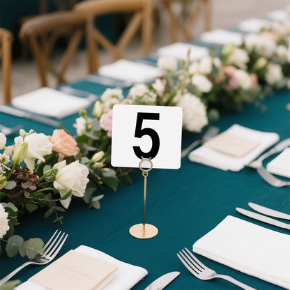 100 Pcs Table Numbers 1-100, Plastic Double Sided Table Number Cards, 4x3.7 Inch Number Signs for Wedding, Restaurant, Reception, Party, Anniversary, Event