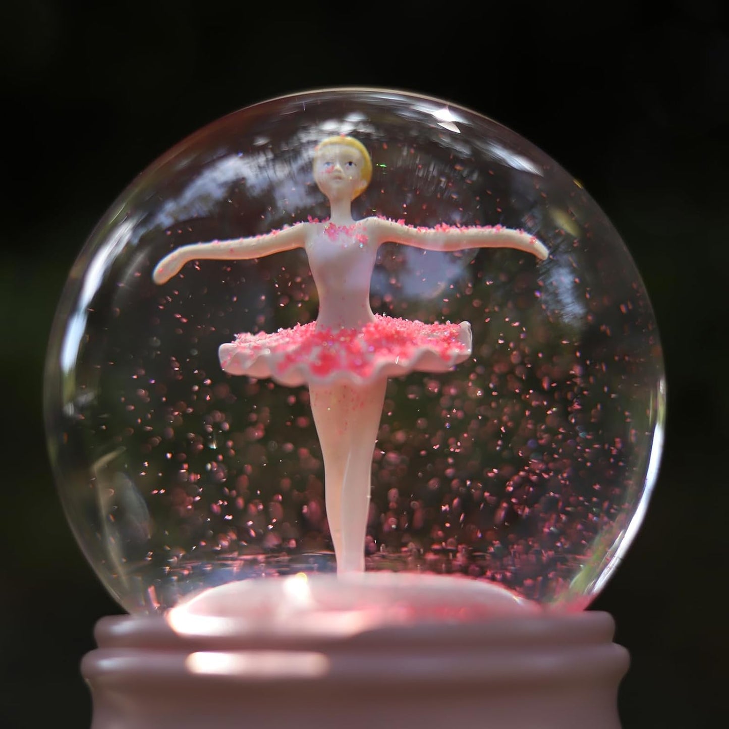 Unicorn Snow Globes for Girls, 100MM Pink Glitter Glass Snowglobe, Christmas Birthday Gifts for Friends, Wife(Pink)