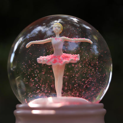 Unicorn Snow Globes for Girls, 100MM Pink Glitter Glass Snowglobe, Christmas Birthday Gifts for Friends, Wife(Pink)