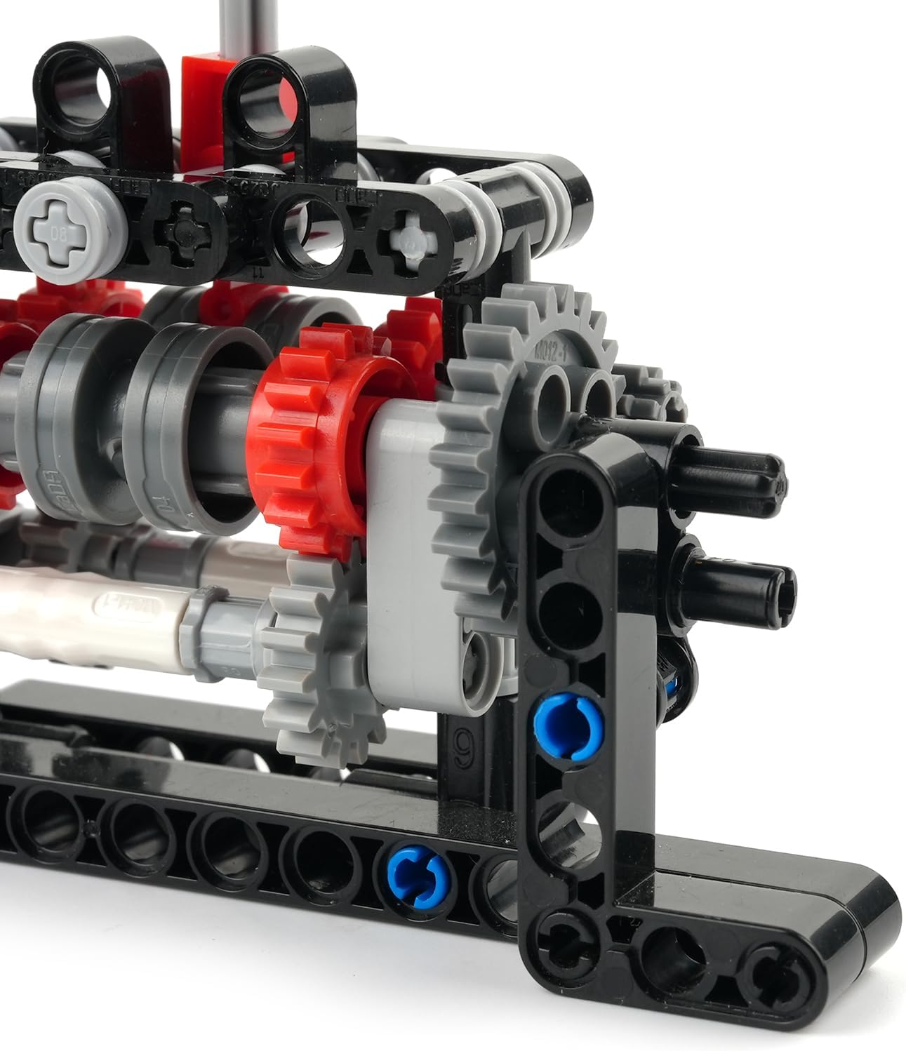 MOC High-tech 4 Speed Gearbox Model DIY Transmission Kit Power Functions Building Blocks Assemble Bricks Set (Gearbox)