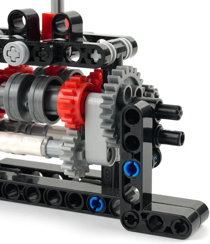 MOC High-tech 4 Speed Gearbox Model DIY Transmission Kit Power Functions Building Blocks Assemble Bricks Set (Gearbox)