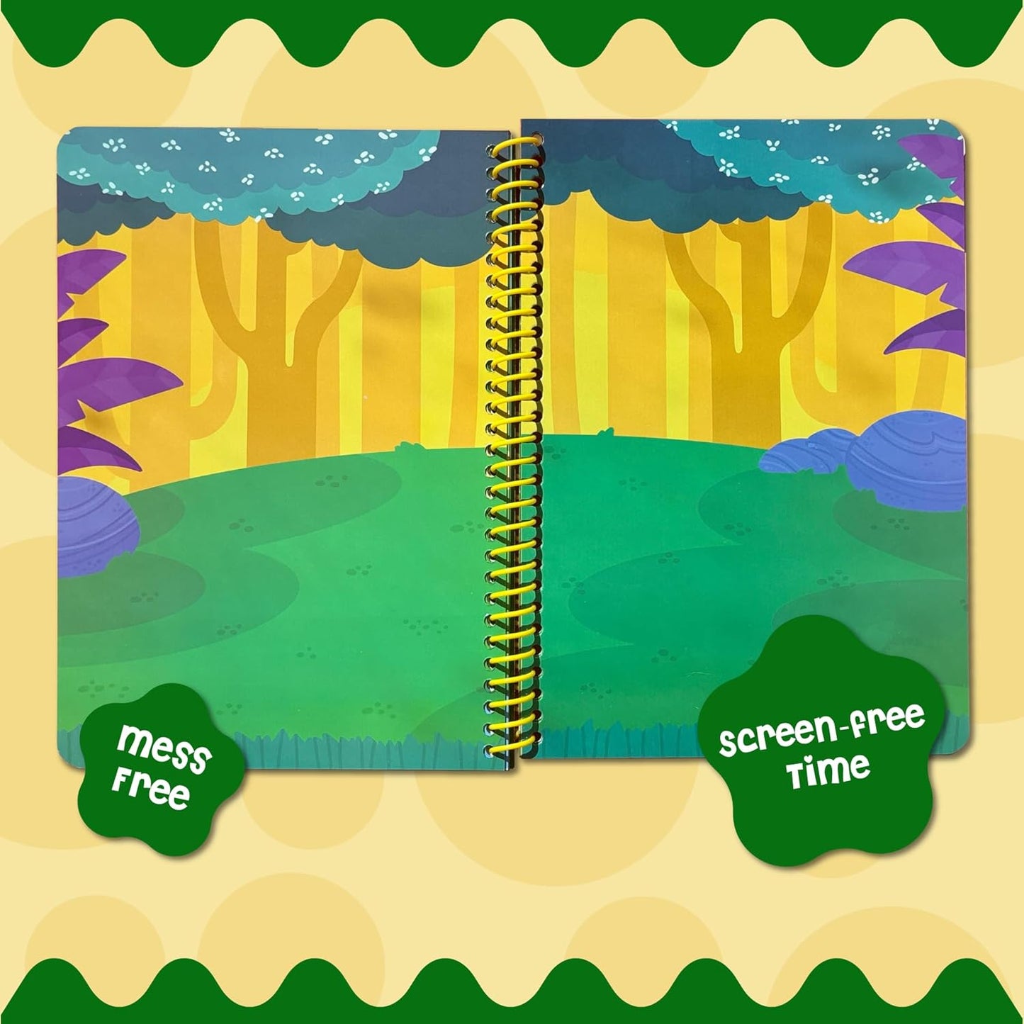 Stick4Ever Jelly Sticker Book - for Kids - Waterproof, Easy to Clean Reusable Sticker Book for Toddlers- Reusable Road Trip Activities for Kids - Stocking Stuffers for Toddlers (Wonderland)