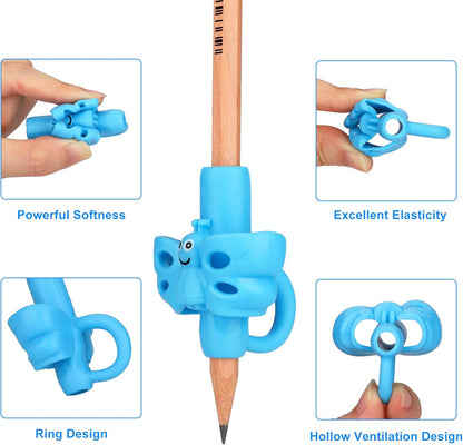 KOABBIT Pencil gripper kids/toddler handwriting aid tools for beginners,Pencil Holder for preschooler 2-4 Years learning to Write for Children's Training Pen Holding Posture Correction Tools(3 PACK)