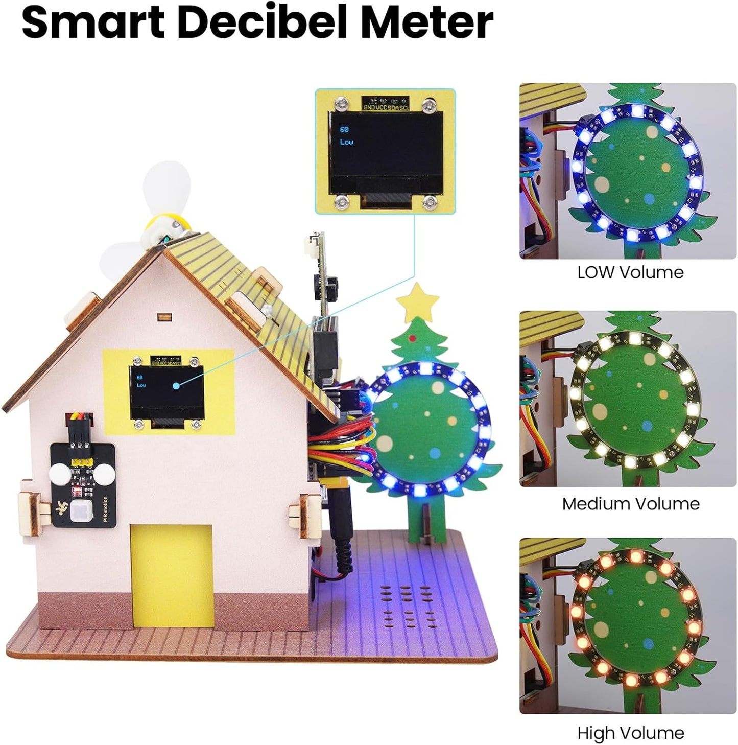 microbit Smart Home for microbit V1 and V2,STEM Education DIY Coding Kit with Online Tutorial,Programming Electronics Kit for Teens Adults(Without Micro:bit and AAA Battery)