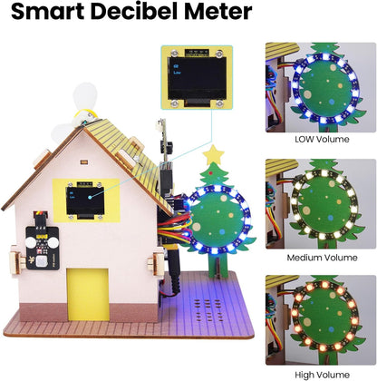 microbit Smart Home for microbit V1 and V2,STEM Education DIY Coding Kit with Online Tutorial,Programming Electronics Kit for Teens Adults(Without Micro:bit and AAA Battery)