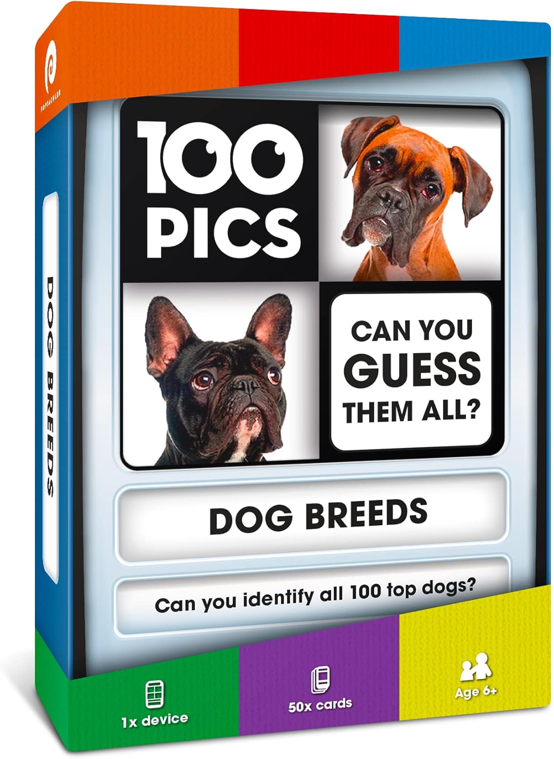 100 PICS Brain Teasers Travel Game - Solve 100 Puzzles | Flash Cards with Slide Reveal Case | Card Game, Gift, Stocking Stuffer | Hours of Fun for Kids and Adults | Age 6+