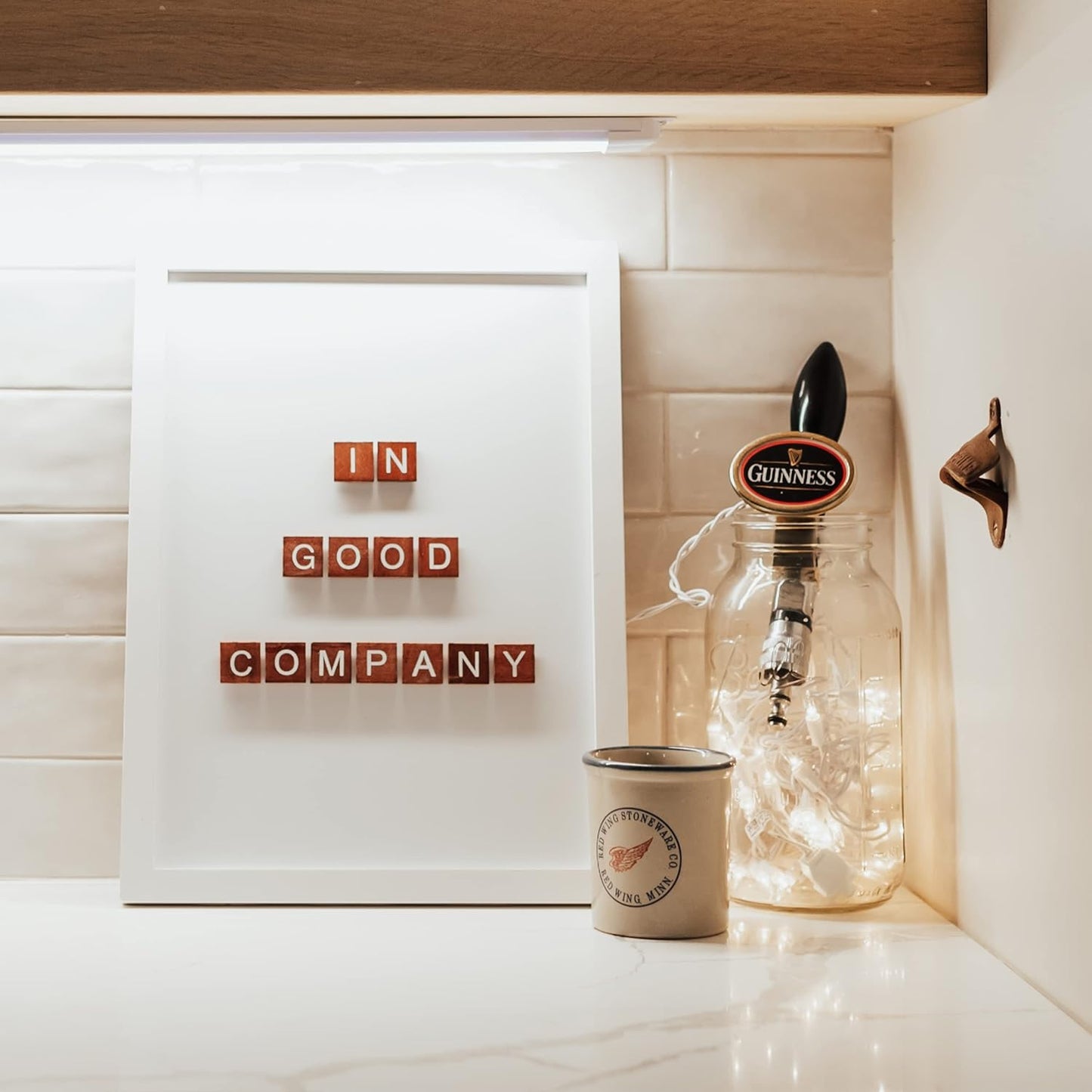 Stiles 100 Piece Wooden Magnetic Letter Tiles - Grey