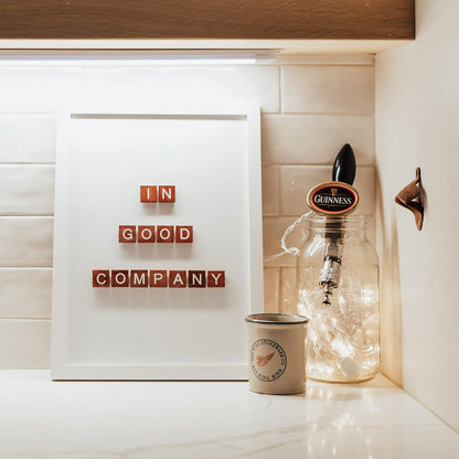 Stiles 100 Piece Wooden Magnetic Letter Tiles - Grey