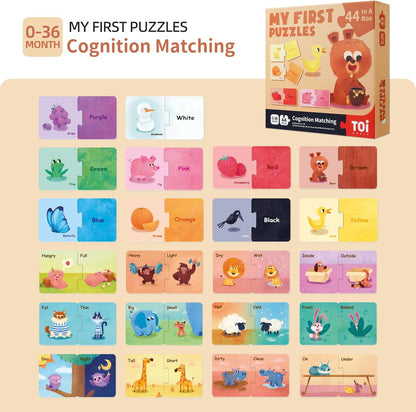 Toi 6 Packs Large Piece Toddler Jigsaw Puzzles for Kids Aged 2.5+, Animal Shaped Floor Puzzles for Beginner, Preschool Learning Game for Boys Girls, Traffic