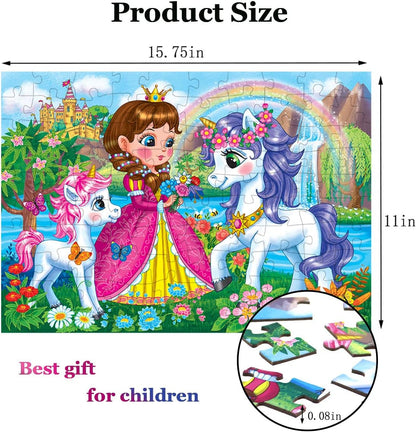 Puzzles for Kids Ages 4-8 Year Old,100 Piece Dinosaur Jigsaw Puzzle for Toddler Children Learning Educational Puzzles Toys for Boys and Girls - Every Piece is Unique