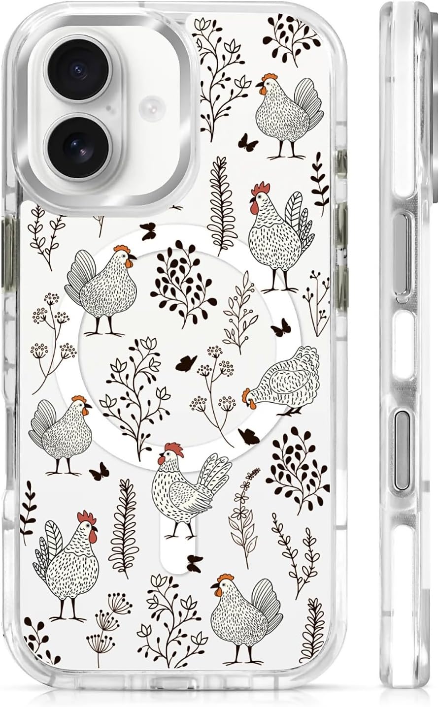 for iPhone 17 Pro Max Case [Compatible with Magsafe],Girls Women Clear Magnetic Case Silicone Shockproof Protective Cover with Pattern Colorful Motivational Letters