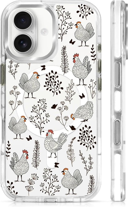 for iPhone 17 Pro Max Case [Compatible with Magsafe],Girls Women Clear Magnetic Case Silicone Shockproof Protective Cover with Pattern Colorful Motivational Letters