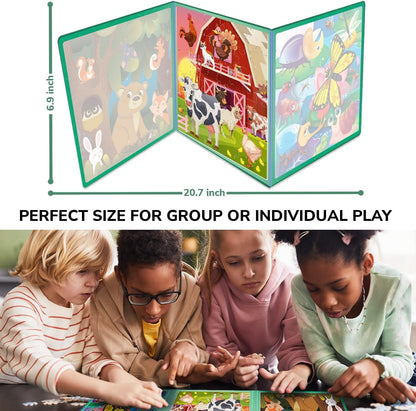 QUOKKA Magnetic Puzzles for Kids Ages 4-6 – Magnetic Fractions Learning Set for Kids 6-12 – Math Games for Homeschooling, Classrooms & Travel – 110 Magnets, 12 Task Pages, Marker – Toddler Travel Toys