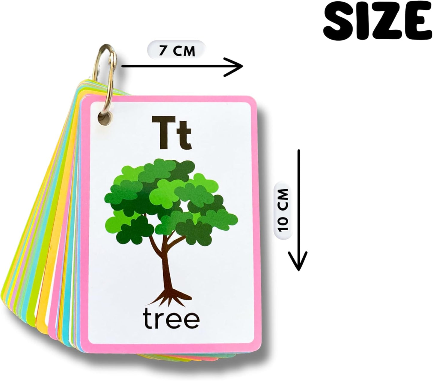 English Alphabets Flash Cards (Realistic Images)