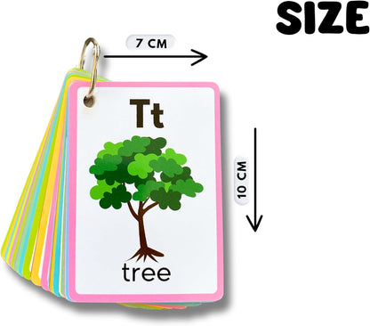 English Alphabets Flash Cards (Realistic Images)
