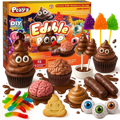 Playz Edible Candy Making Science Kit for Kids Ages 8-12 Years Old - Food Science Chemistry Kid Science Kit with 40 Experiments to Make Your Own Chocolates, Educational Science Kits for Boy & Girls