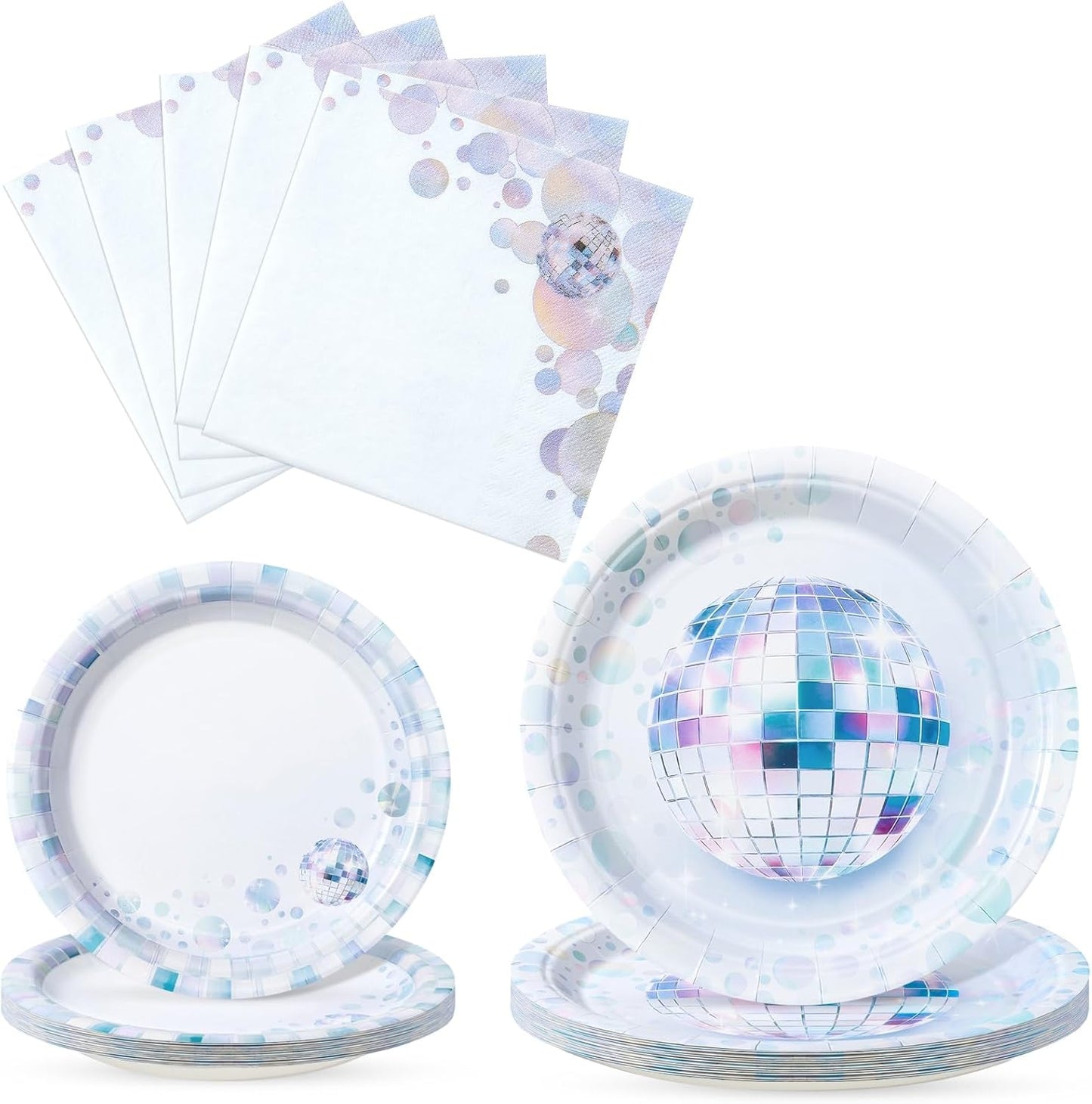 WERNNSAI Science Party Decorations - 48 Pcs Science Plates and Napkins Mad Scientist Birthday Decoration Chemistry Party Plates Set Little Scientist Labratory Favors Serves 16 Guests