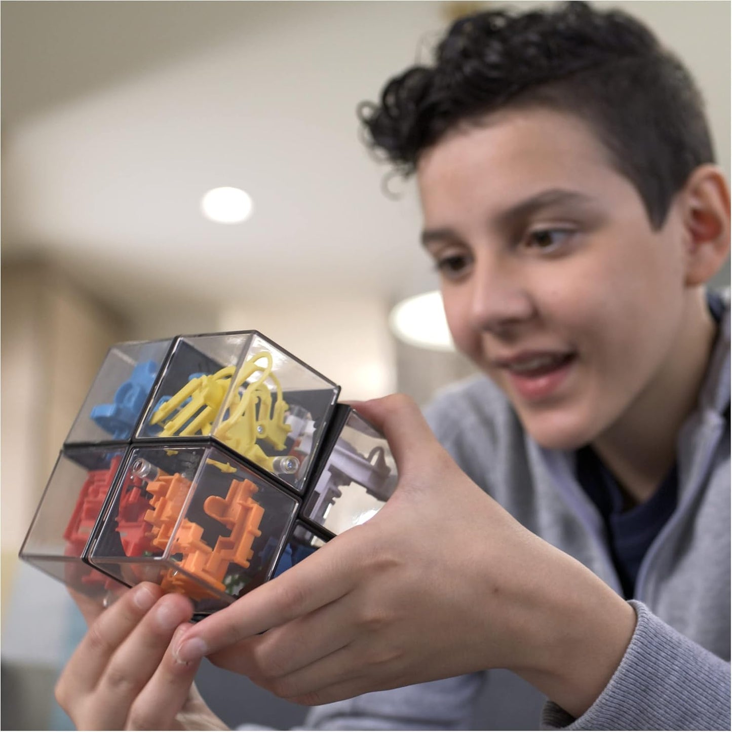 Rubik’s Perplexus Fusion 3x3 Gravity 3D Maze Game Brain Teaser Puzzle Ball | Anxiety Relief Items Cool Stuff | Sensory Toys for Adults & Kids Ages 8+