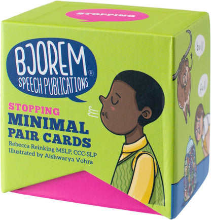 Bjorem Speech Minimal Pairs Stopping: Speech Therapy Cards for Children - Improve Articulation and Phonemic Awareness | Educational Materials | Speech Materials