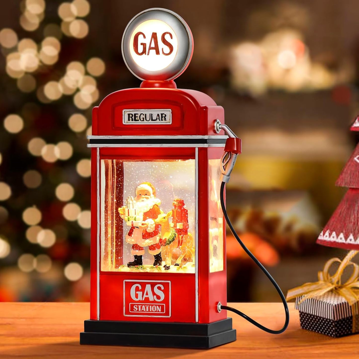 Musical Christmas Snow Globes Lantern, 7.87" Lighted Electric Snowglobes with 8 Holiday Songs 6H Timer Dual Power, Snowman Christmas Ornaments Snow Globe for Kids Adults Xmas Decor Gifts for Men Women