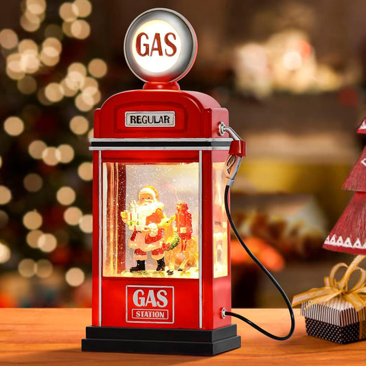 Musical Christmas Snow Globes Lantern, 7.87" Lighted Electric Snowglobes with 8 Holiday Songs 6H Timer Dual Power, Snowman Christmas Ornaments Snow Globe for Kids Adults Xmas Decor Gifts for Men Women