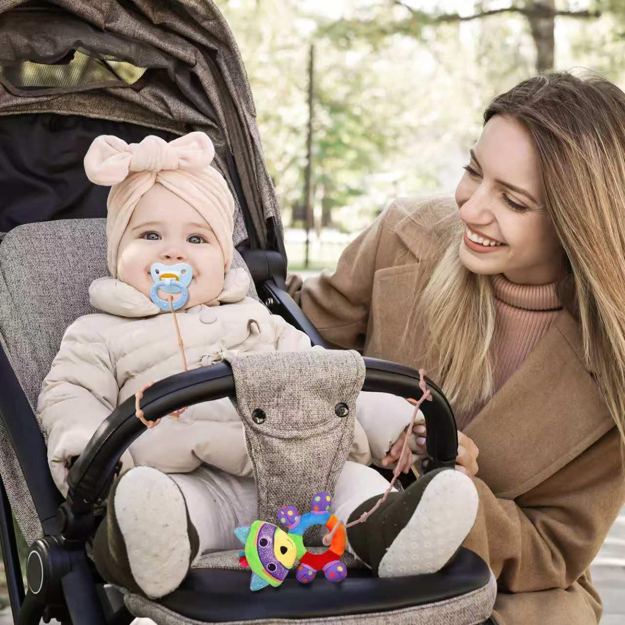Toy Straps for Baby,RTMOK Silicone Setpacifier Clip,Applies to Car Seat Toy,Teether Toy,High Chair,Stroller Accessories,Baby Toy Clips,Cribs,Rocking Chair