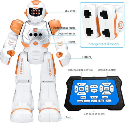 KingsDragon Robots Toy for Kids, RC Gesture Sensing Toy, Interactive Walking Singing Dancing Robot Birthday Presents for Boys Girls Age 6 7 8 9 Years Old