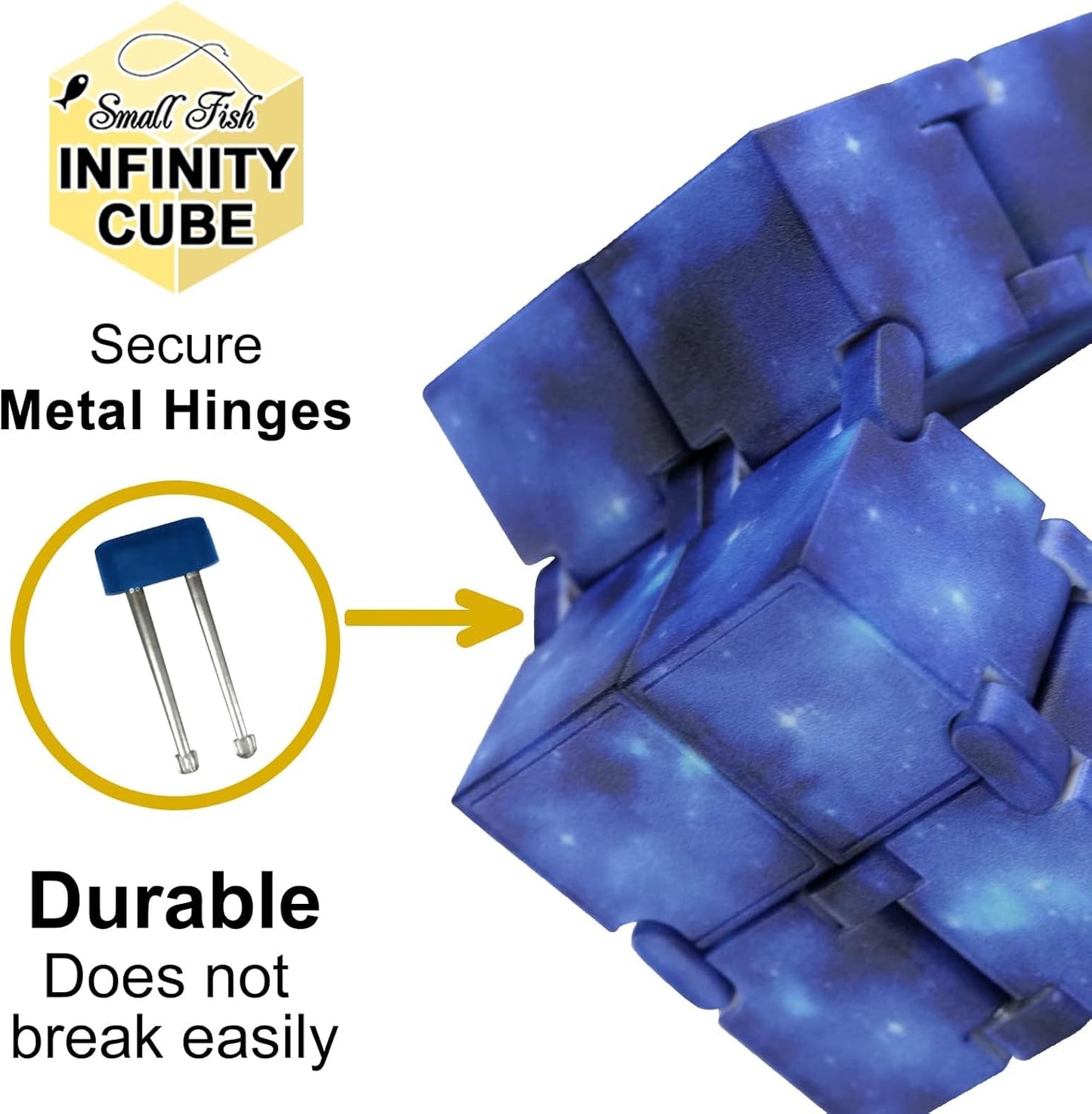 Infinity Cube Sensory Fidget Toy, EDC Fidgeting Game for Kids and Adults, Cool Mini Gadget Best for Calming and Stress Relief and Kill Time, Autism Toys Dementia Gift Stocking Stuffers