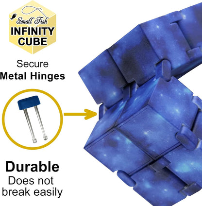 Infinity Cube Sensory Fidget Toy, EDC Fidgeting Game for Kids and Adults, Cool Mini Gadget Best for Calming and Stress Relief and Kill Time, Autism Toys Dementia Gift Stocking Stuffers