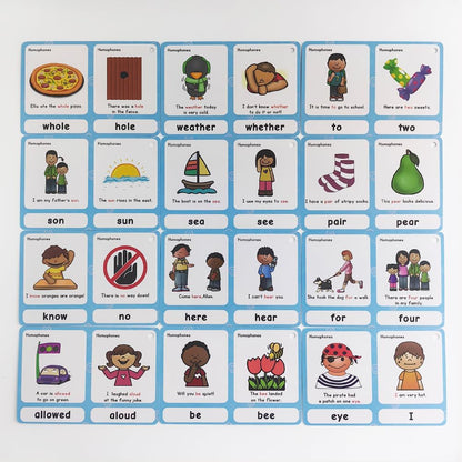 Lilias Irregular Past Tense Verbs English Grammar Double-Side Learning Flash Cards - 24 Card Set for Homeschool, Preschool, Primary School, ESL, Autism, Vocabulary Building
