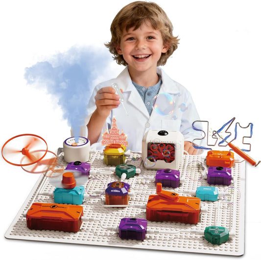 Gohero Circuits Science Kit，76 STEM Projects,Science Experiments for Kids with Fan, RGB Lights,Learning & Education toysKids Circuit Board for Kids(586 Projects+)