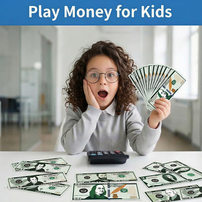 700Pcs Play Money Set for Kids – Educational Learning Bills for Teaching Math & Counting – Prop Fake Money Refill for Board Games & Cash Register Toy