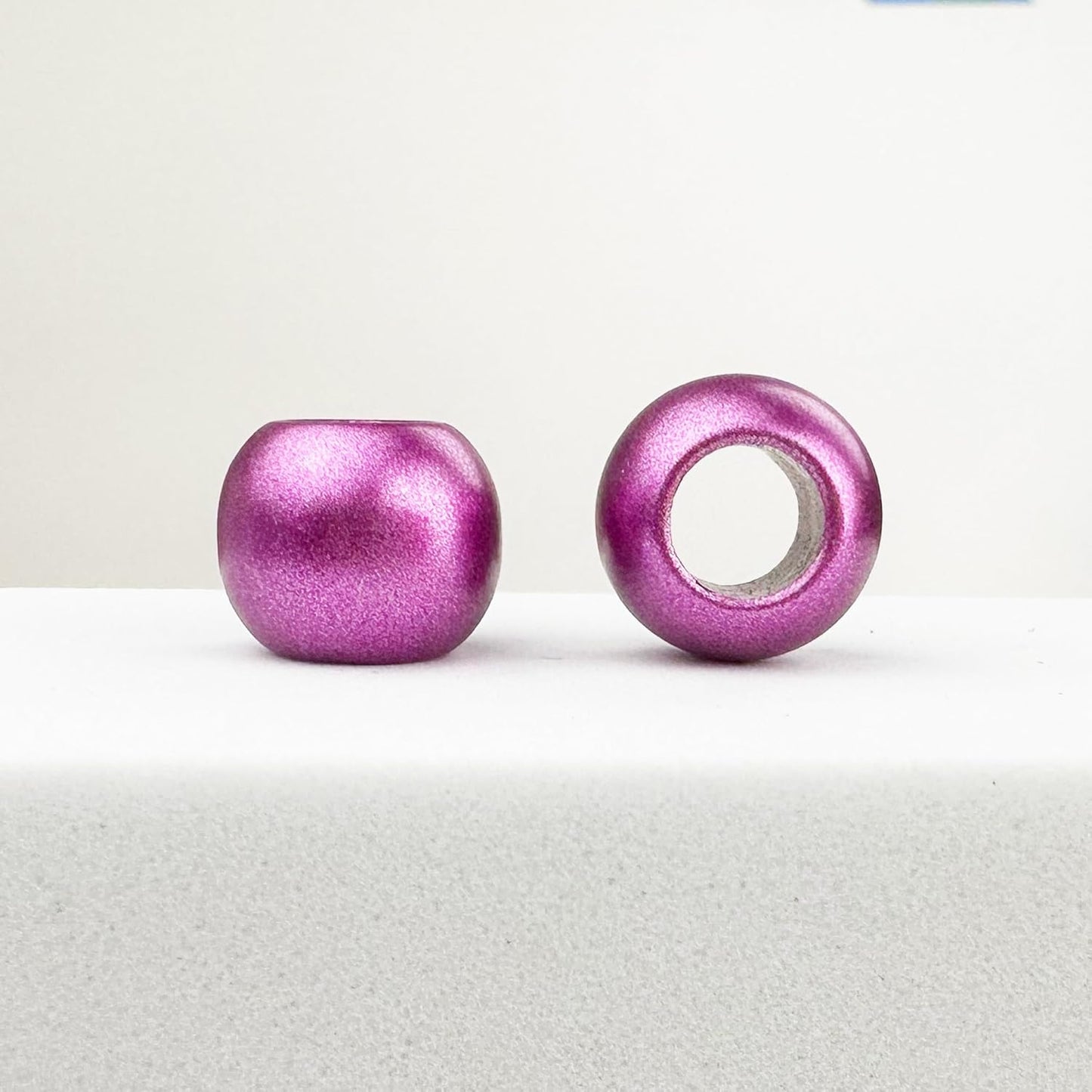300 Acrylic Large Hole Beads for Crafts and for Hair 10mm x 12mm Acrylic Barrel Beads with 5.7mm Large Hole, Glossy Primary Assortment