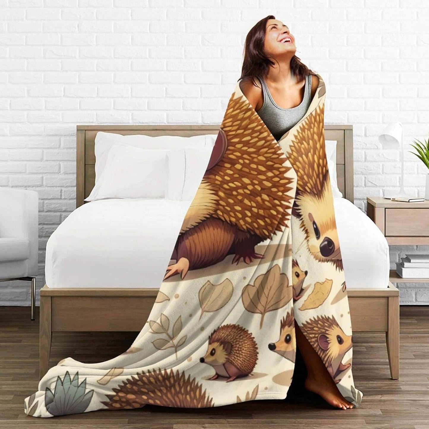 Bear Print Blanket Cute Baby Bear Fleece Throw Blanket Fuzzy Plush Super Soft Cozy Warm Decor Blanket Toddler Nursery Gifts for Boys Girls Kids Adult Men Women 40"x50"