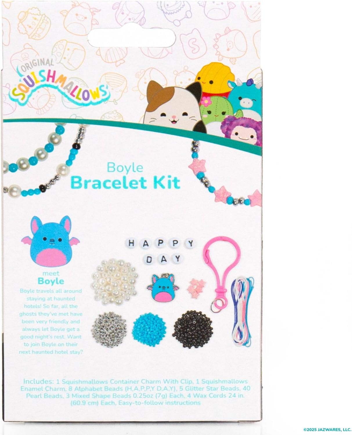 Original Squishmallows Archie The Axolotl Bracelet Kit, Friendship Bracelet Kit, Charm Bracelet Making Kit, Gifts for Girls, Squishmallows for Boys, Craft Kits