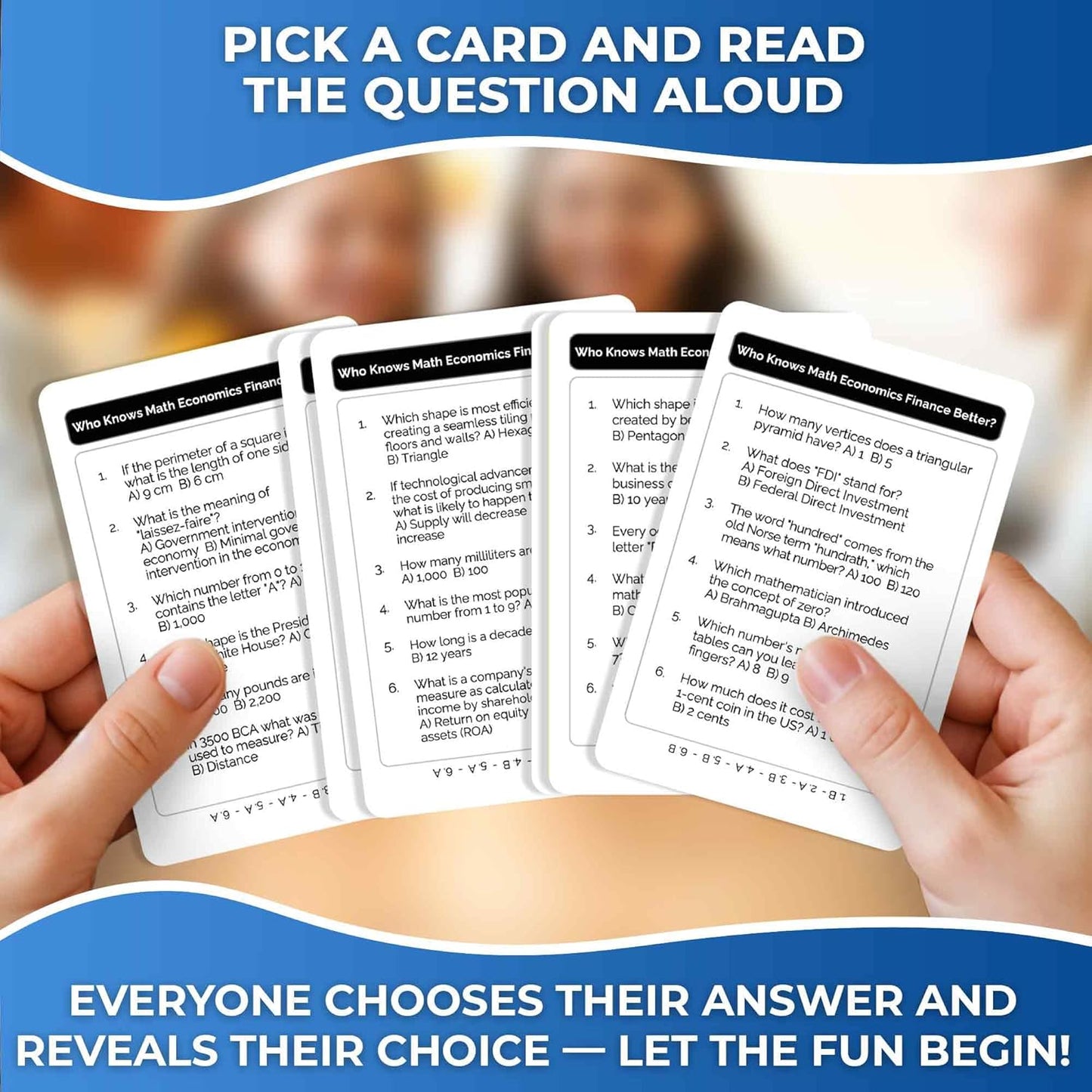QUOKKA Board Games for Kids 8-12 and Family - Set of 4 Who Knows It Better? - 2000+ Questions Across Biology, Culture, STEM and Math - Educational Trivia Cards for Learning and Game Night