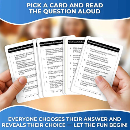 QUOKKA Board Games for Kids 8-12 and Family - Set of 4 Who Knows It Better? - 2000+ Questions Across Biology, Culture, STEM and Math - Educational Trivia Cards for Learning and Game Night