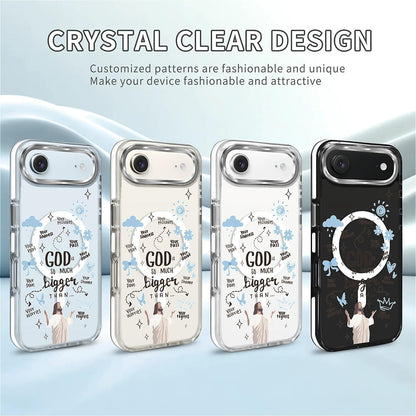 for iPhone 17 Pro Max Case [Compatible with Magsafe],Girls Women Clear Magnetic Case Silicone Shockproof Protective Cover with Pattern Colorful Motivational Letters
